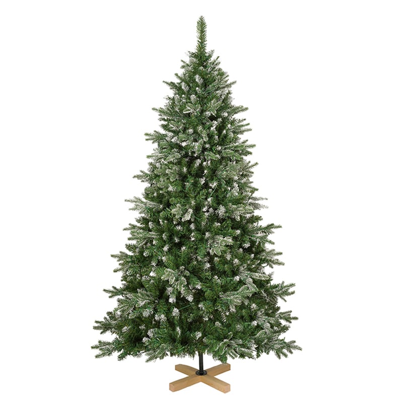 6FT  Pre-lit  White PE+PVC Mixed Christmas tree