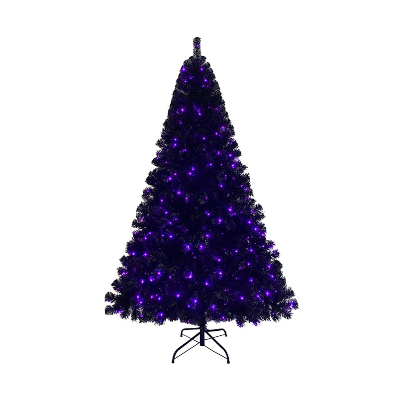 Purple Christmas Tree With Lights