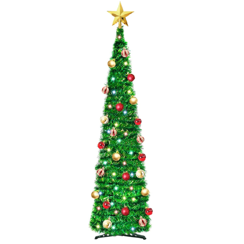 6FT with LED & Balls Pop Up Christmas Tree