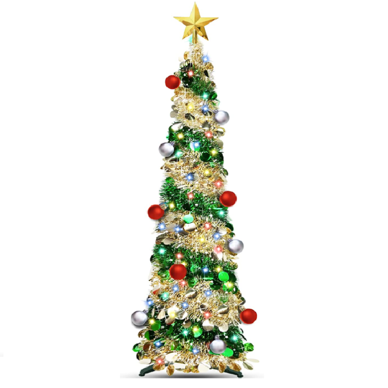 Prelit Two-tone Pop Up Christmas Tree