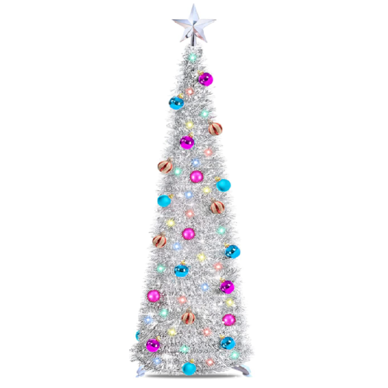 6Ft With Led & Balls Pop Up Christmas Tree