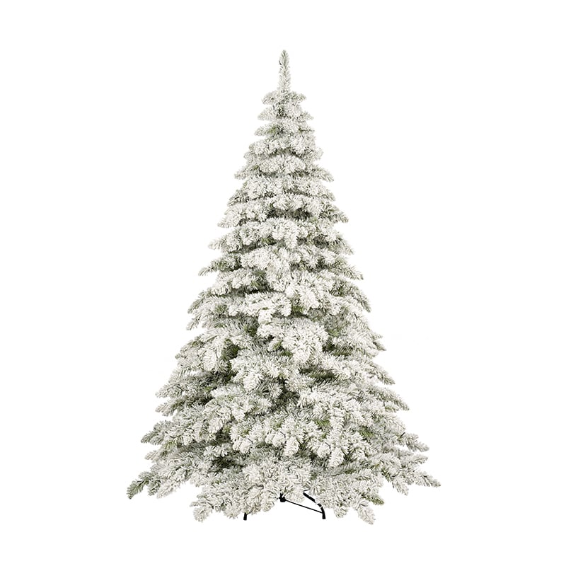 7Ft PVC Flocking Artificial Christmas Tree With Metal Stand