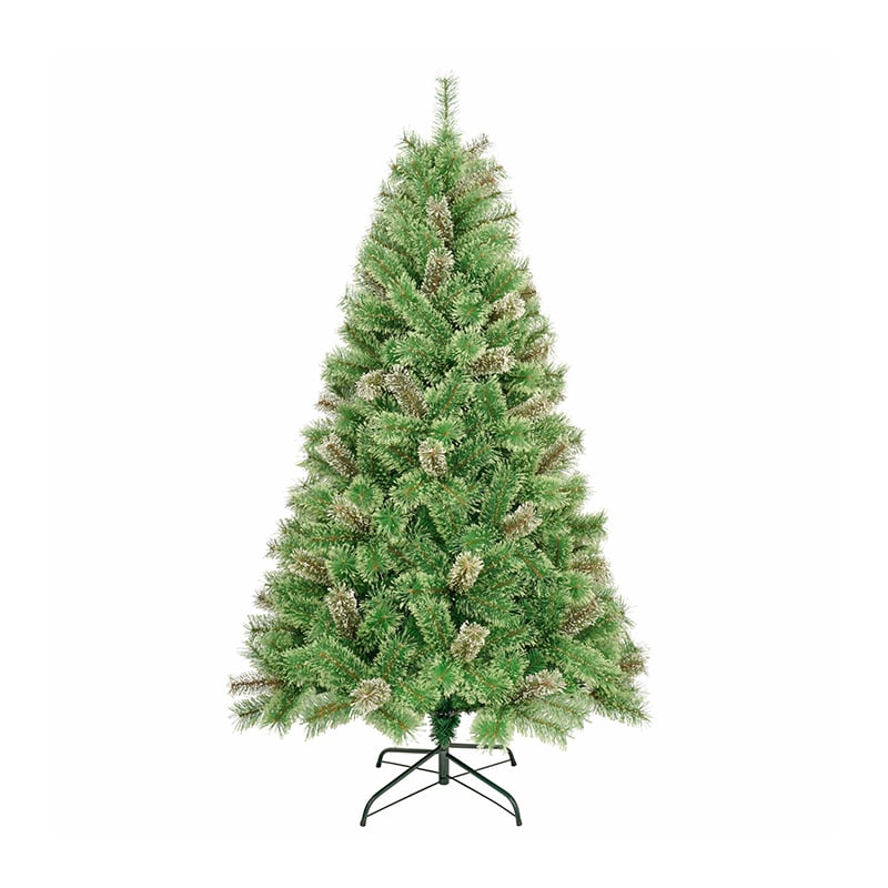 Frosted Pine Needles Mix PVC Green Christmas Tree