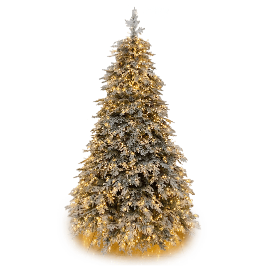 Cypress Luxury Prelit Xmas Tree with Snow