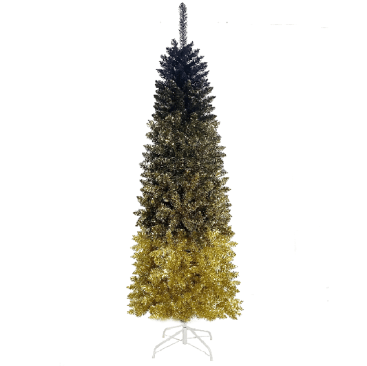 Black Gold Gradient Pencil Xmas Tree