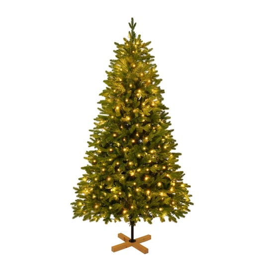 7FT  Pre-lit  PE+PVC mixed Christmas tree