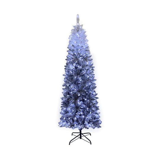 Flocked Christmas Tree With Cool White Led Lights