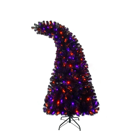 7FT Black Halloween bendable artificial  Christmas tree